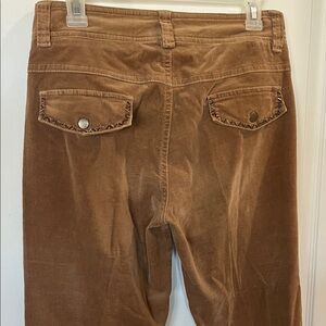 A Z I Jeans driftwood brown corduroy, wide leg, pants  size 6